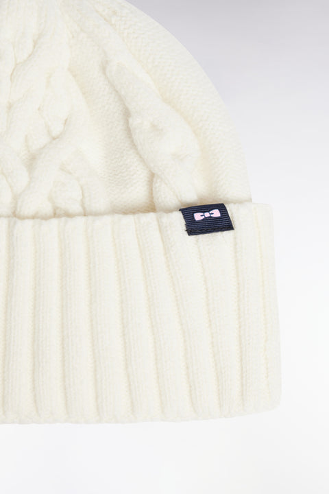 Ecru cable knit hat - Image 2