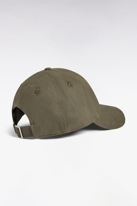 Khaki cotton piqué cap - Image 2