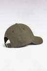 Khaki cotton piqué cap