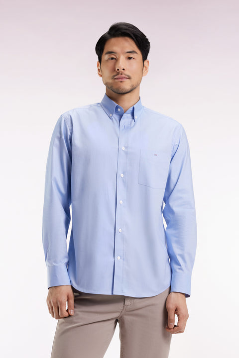 Sky cotton shirt, straight cut - Image 3