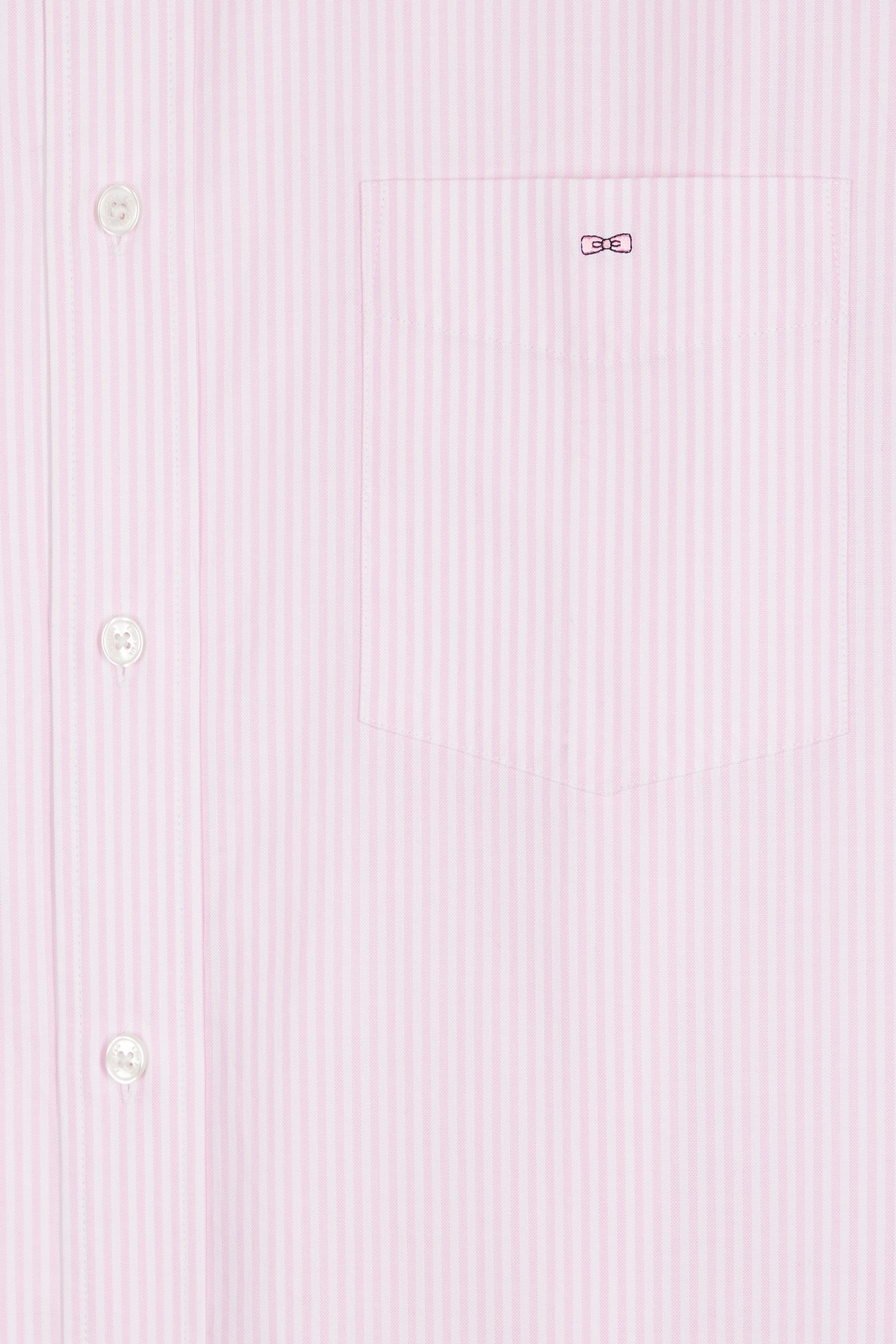 Pink cotton striped shirt, straight cut