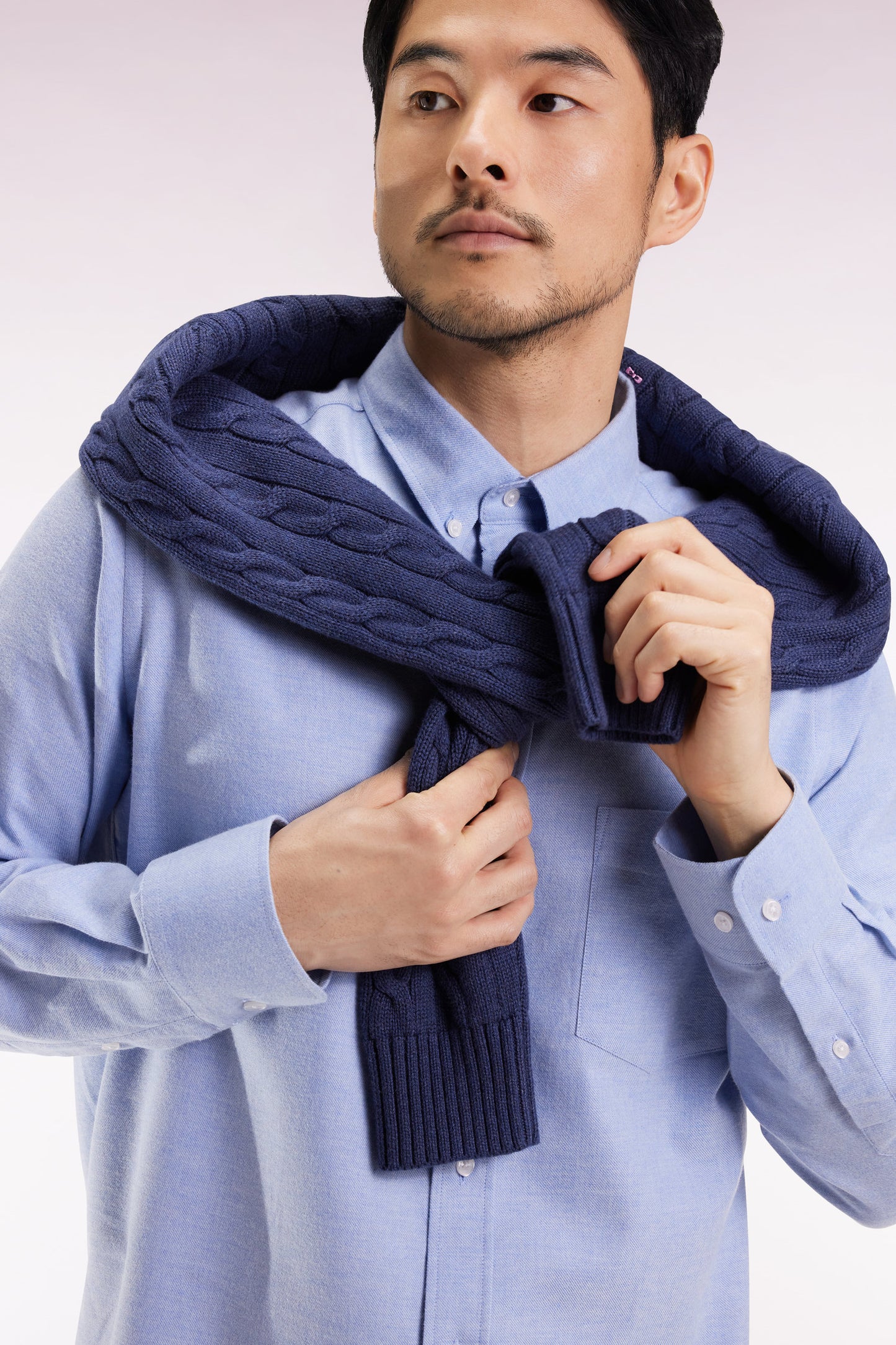 Straight-cut flannel shirt