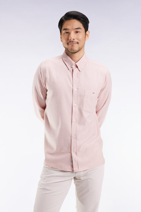 Pink flannel shirt, straight cut - Image 3