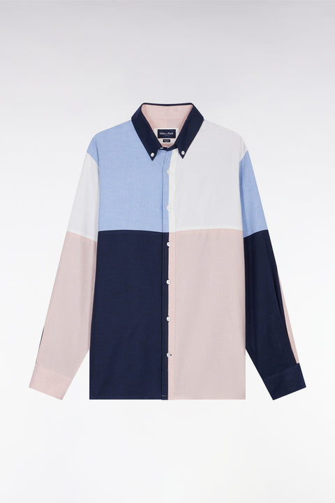 Cotton shirt with four-color check pattern, straight cut - Image 2