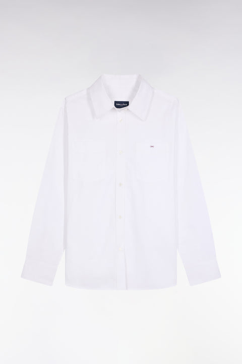 Chemise en popeline de coton blanc coupe Relaxed - Image 2