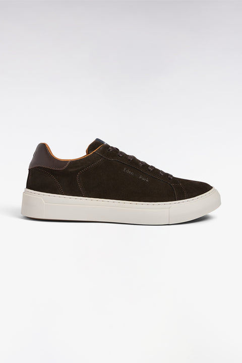 Navy suede low-top sneakers - Image 1