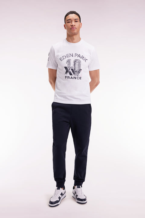 XV de France navy fleece straight-cut jogging suit - Image 1