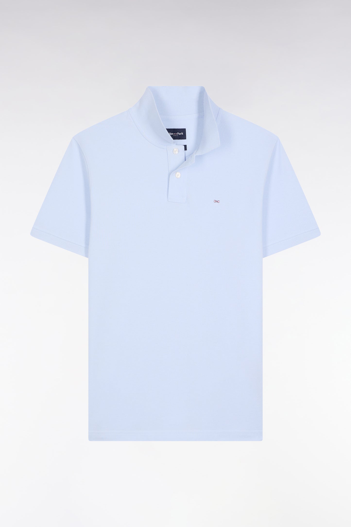 Short-sleeved polo shirt in straight-cut Pima cotton
