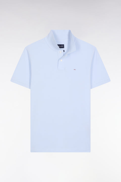 Short-sleeved polo shirt in straight-cut Pima cotton - Image 2