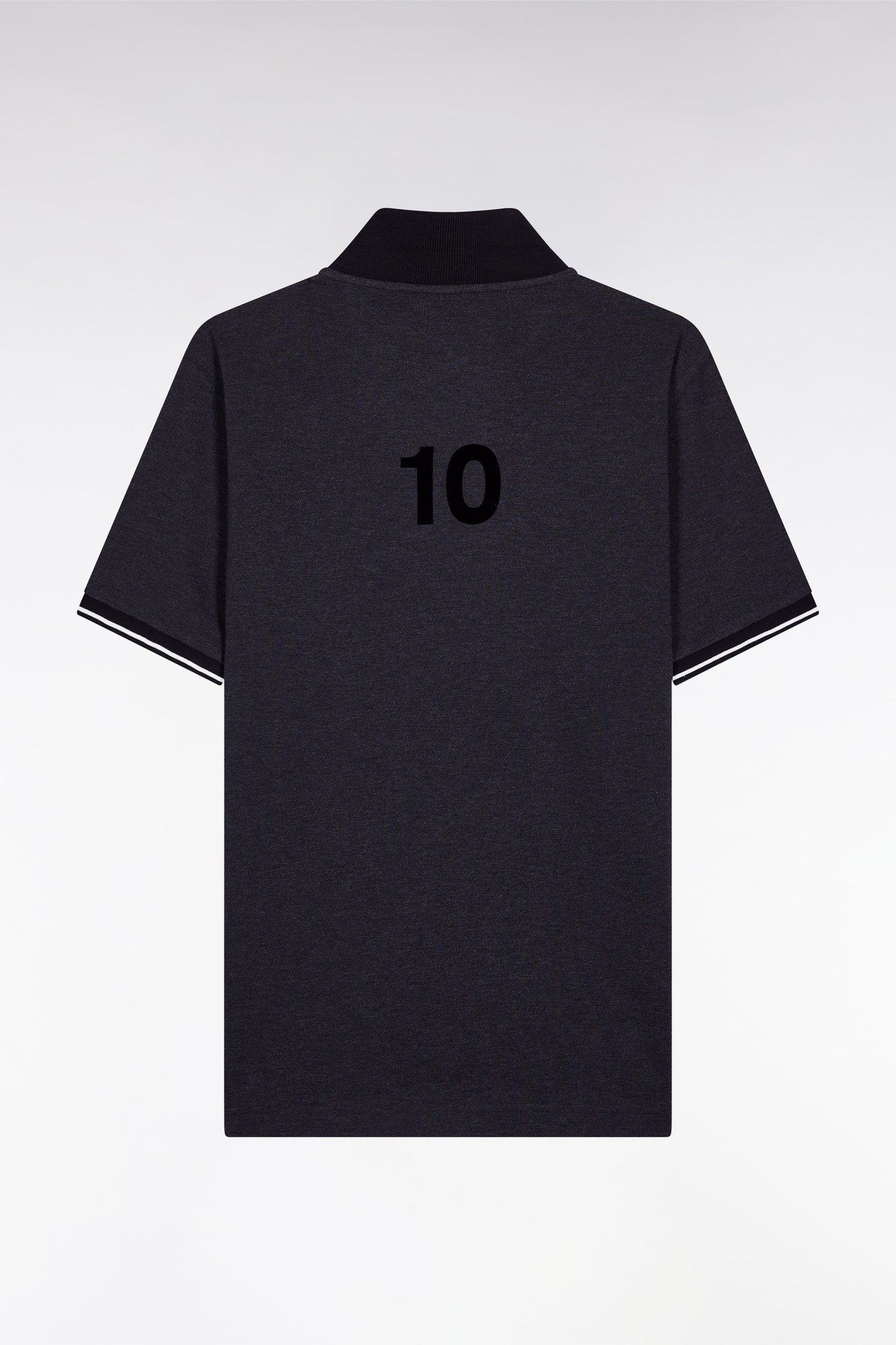 Polo manches courtes Nouvelle Zélande en piqué coton gris coupe ample