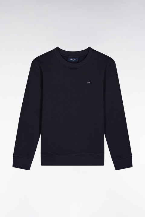 Navy cotton fleece sweatshirt - Image 1
