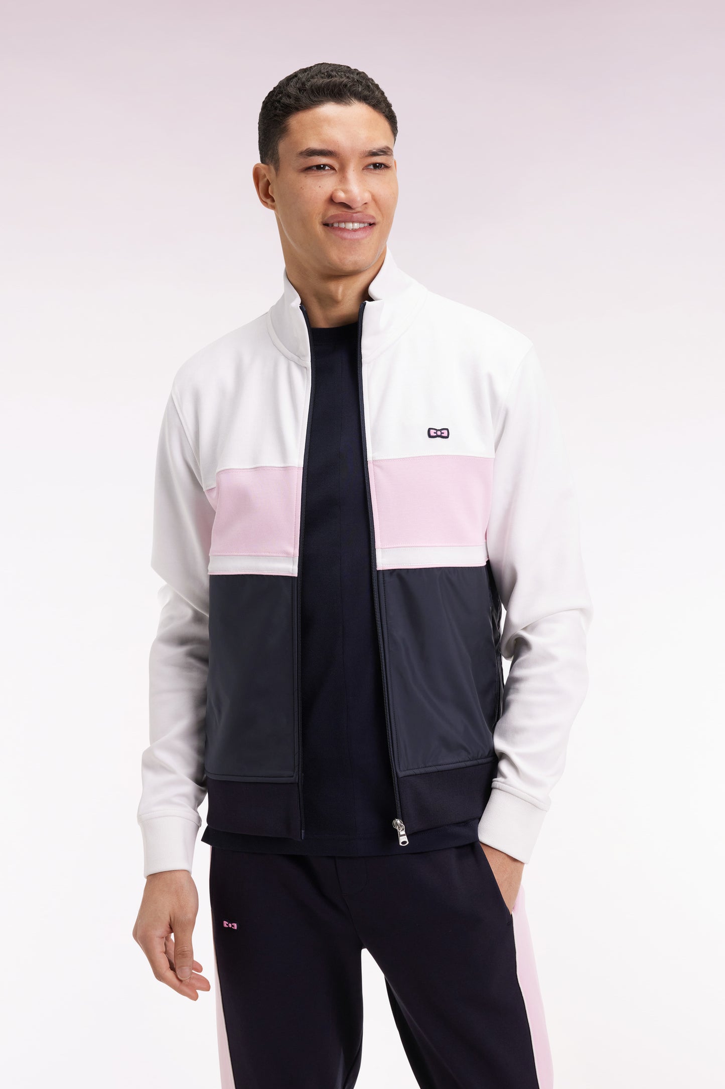 Pink cotton blend sweatshirt