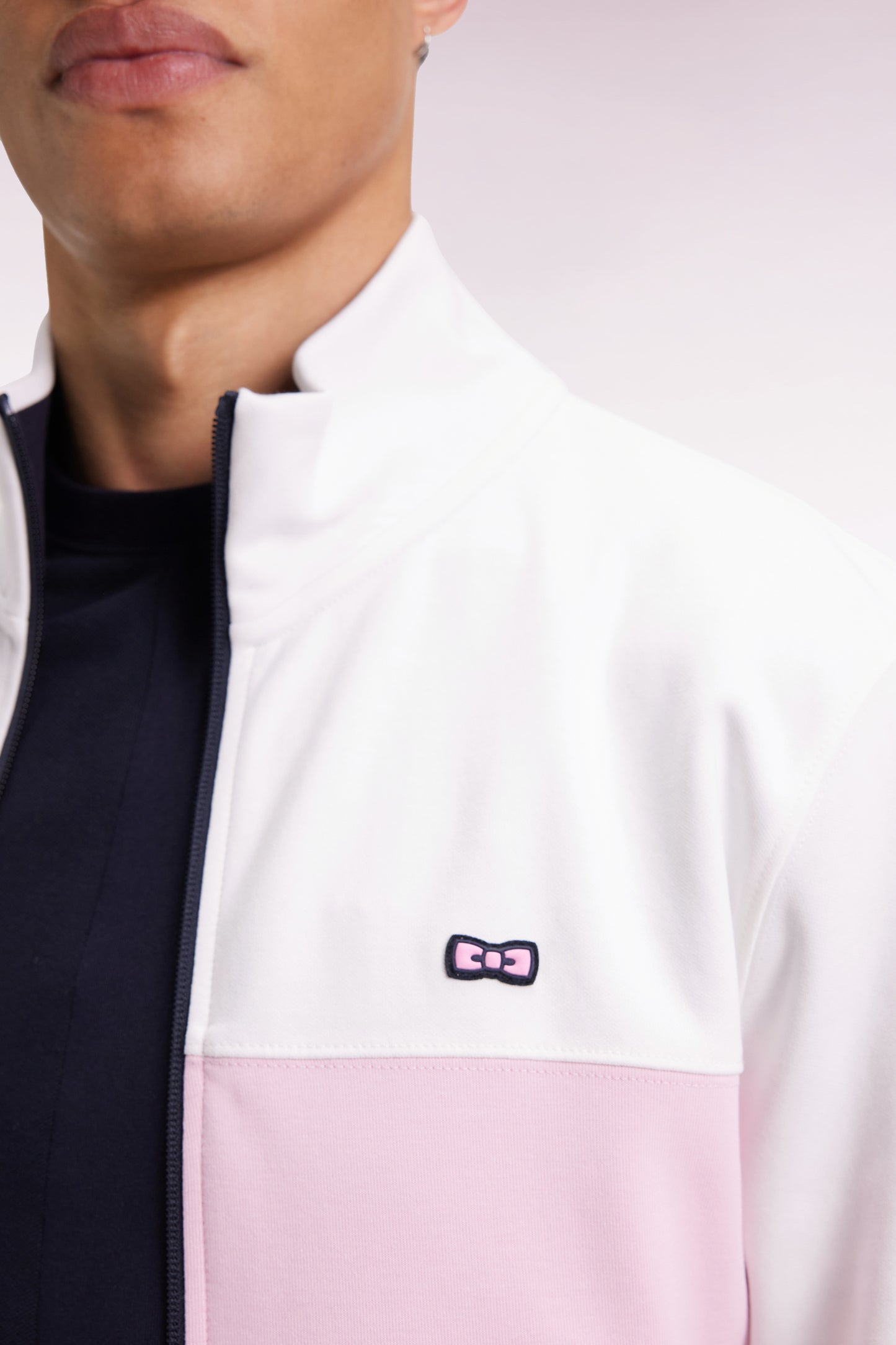 Pink cotton blend sweatshirt