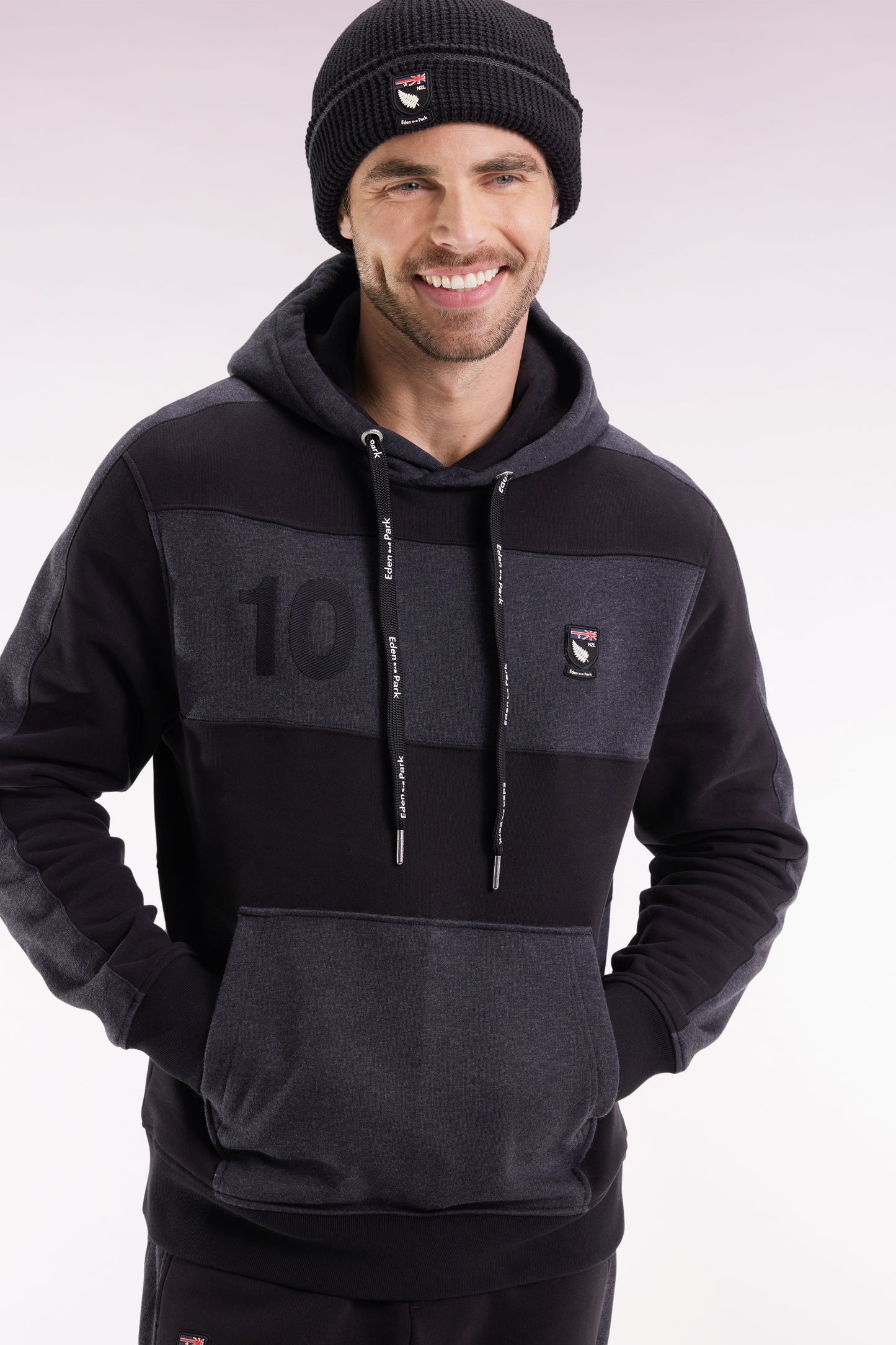Relaxed fit hooded sweatshirt in dark grey cotton