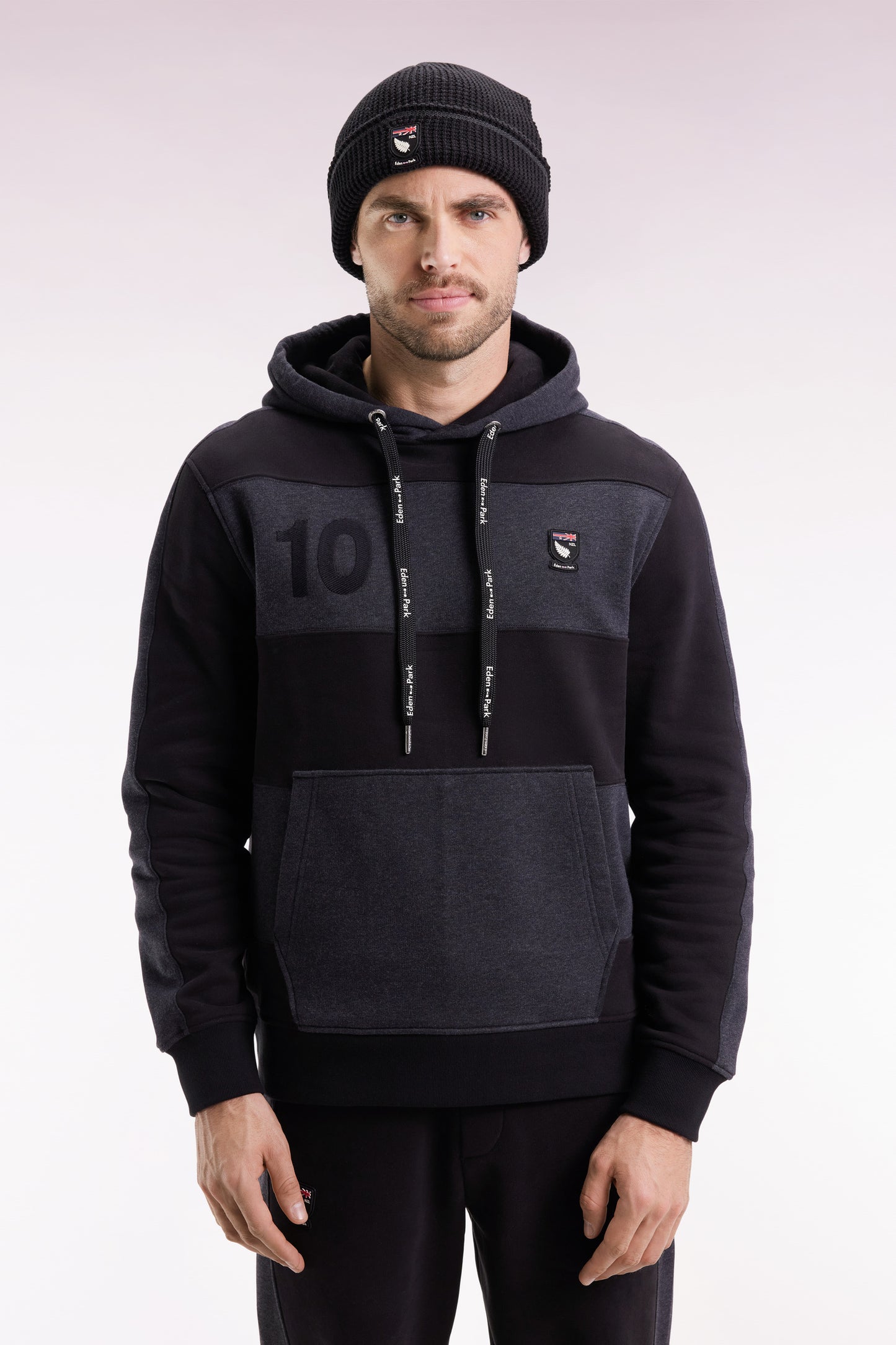 Relaxed fit hooded sweatshirt in dark grey cotton