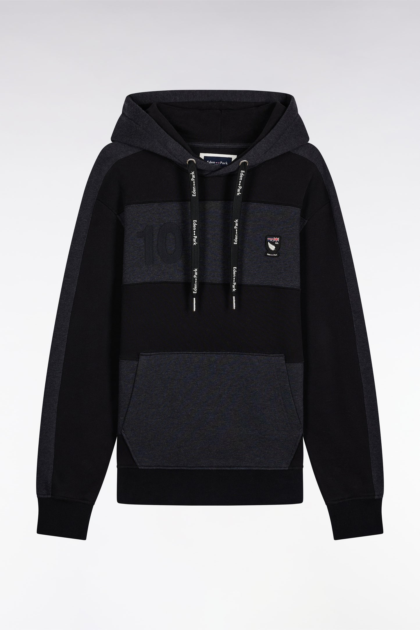 Relaxed fit hooded sweatshirt in dark grey cotton