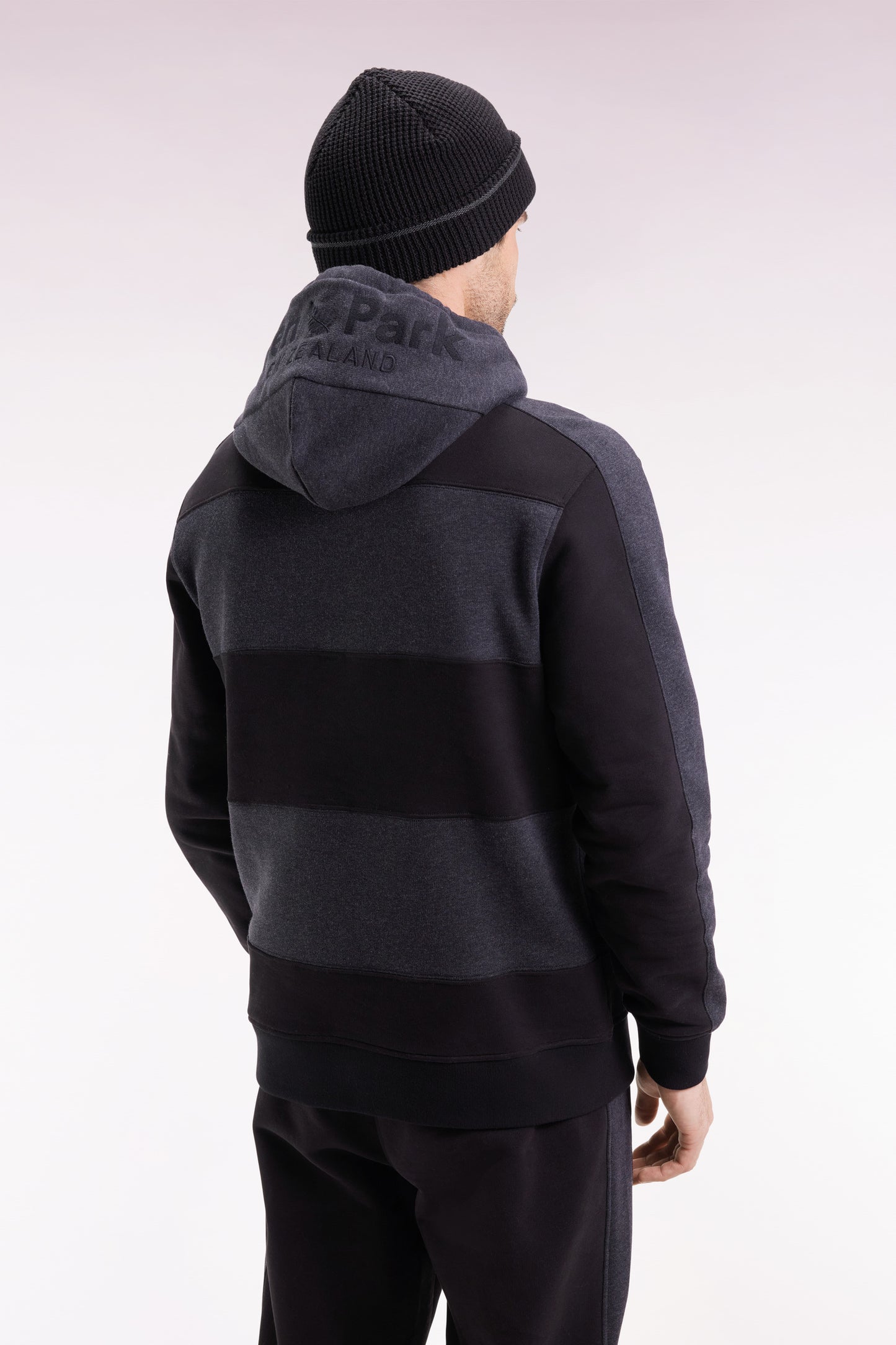 Relaxed fit hooded sweatshirt in dark grey cotton