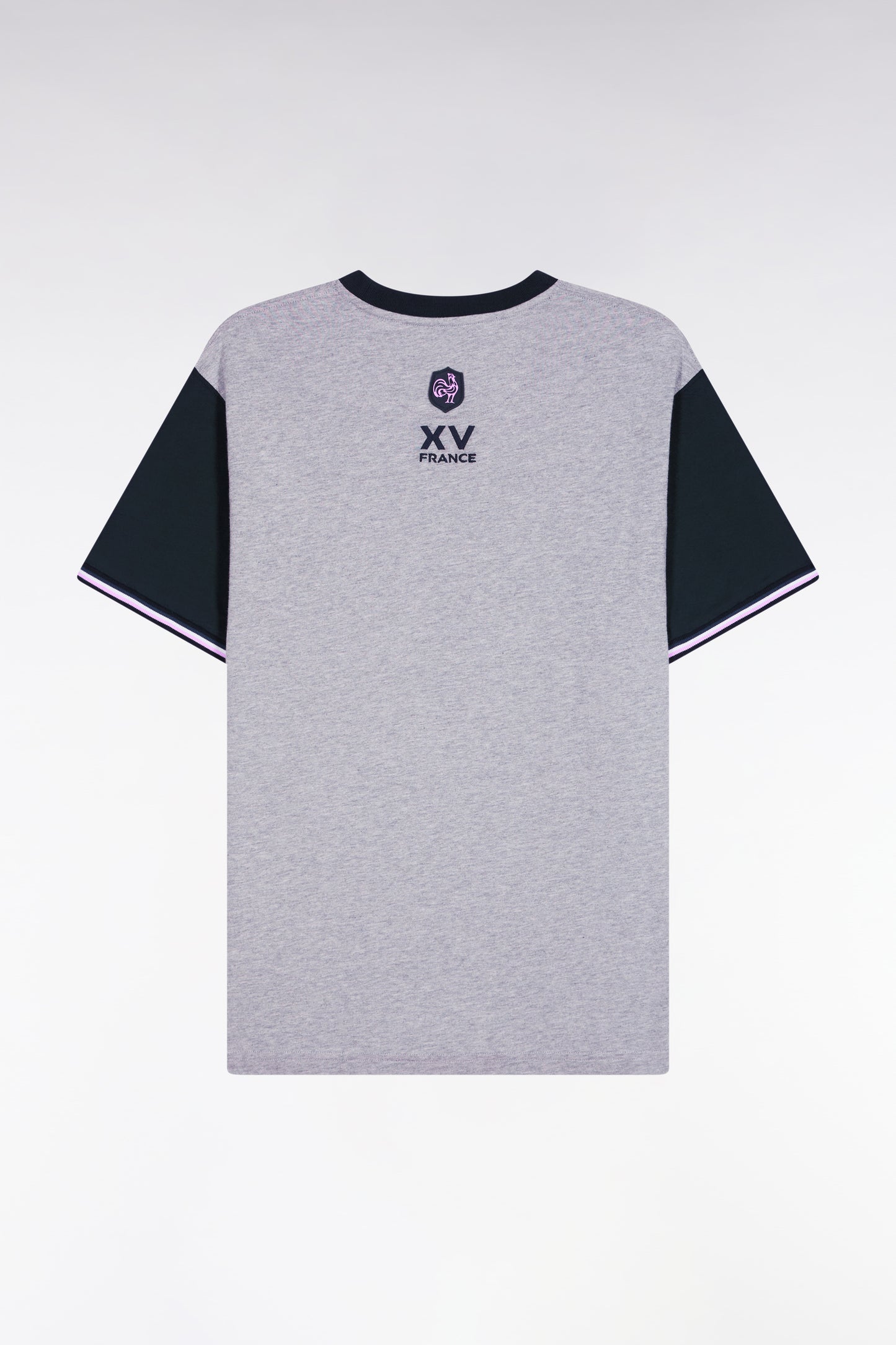 Grey cotton short-sleeved T-shirt