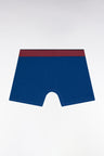 Boxer shorts in blue cotton jersey with contrasting stripes