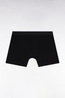 Black cotton jersey boxer shorts with contrasting stripes