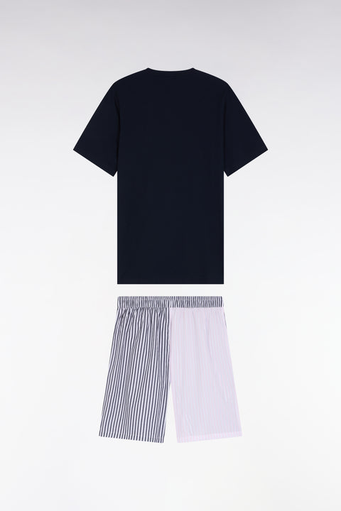 Short pyjama shorts with pink and navy stripes - A SHOOTER - Image 2