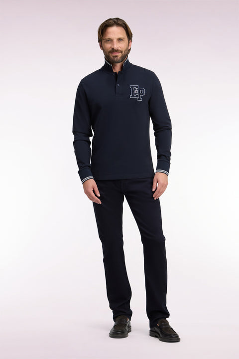 Jean 5 poches en denim stretch marine coupe droite - Image 3