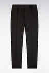 Modern fit brown lightweight felt elasticated waist pants