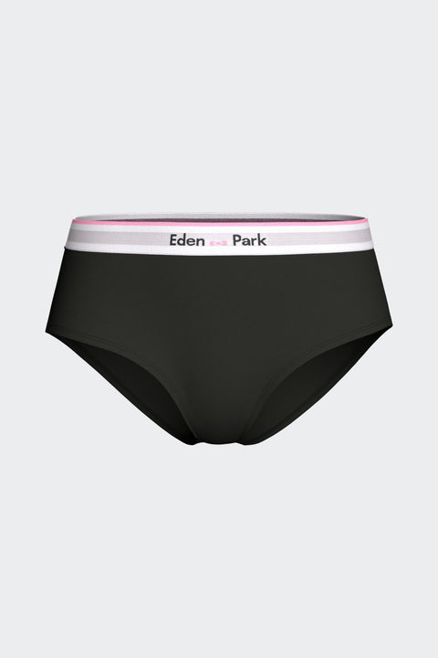 Plain shorty in black stretch Tencel - Image 1