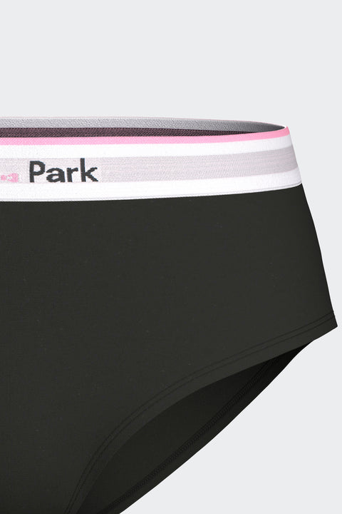 Plain shorty in black stretch Tencel - Image 3