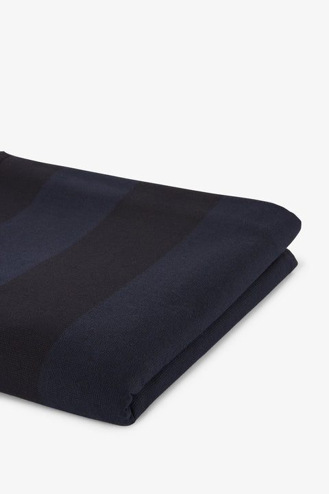 Striped navy blue hammam towel - Image 3