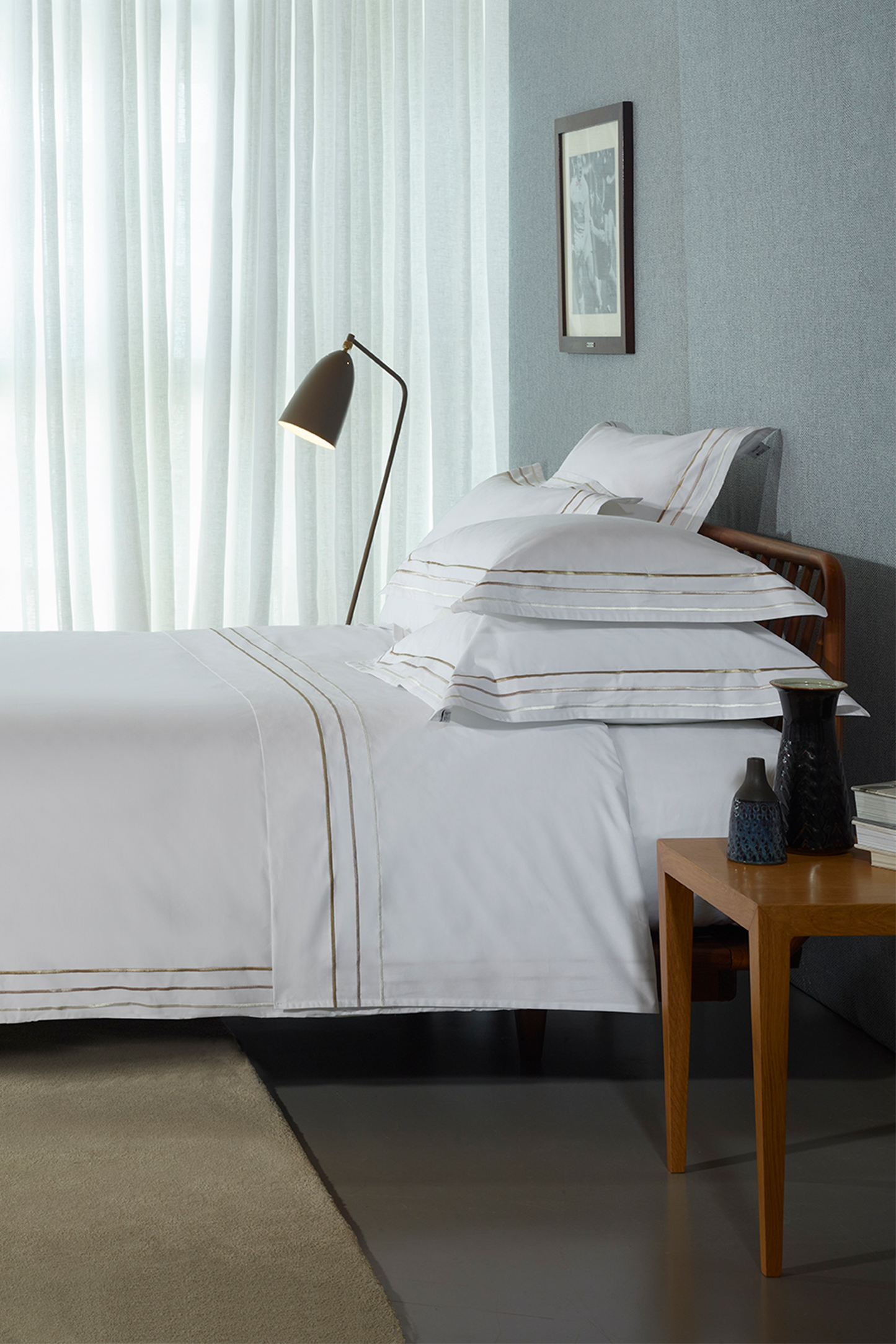 Comforter cover white and gold - Avec toi et les bleus