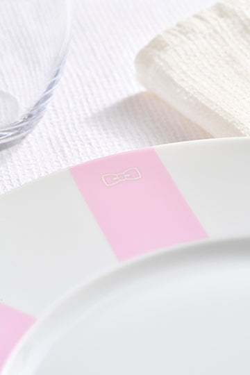 Set of 6 pink plates in Limoges porcelain - Image 2