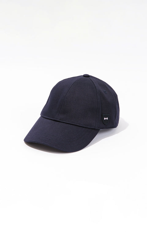 Unicolour navy blue cotton cap - Image 1