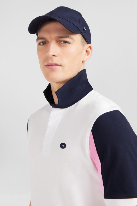 Unicolour navy blue cotton cap - Image 2