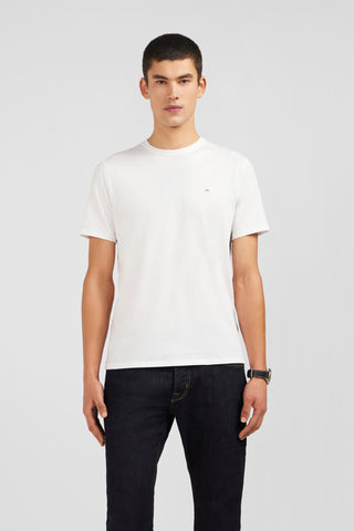 Crew neck white light pima cotton t-shirt