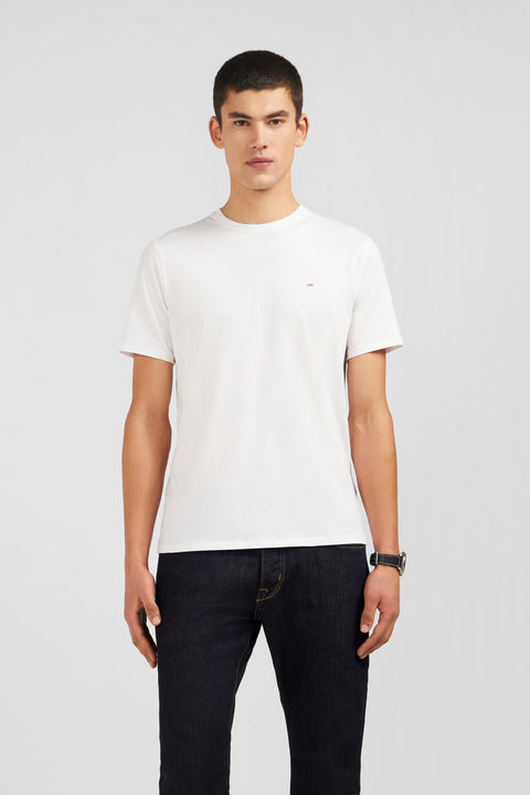 Crew neck white light pima cotton t-shirt - Image 1