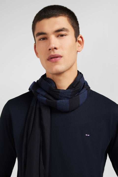 Long sleeved black cotton t-shirt - Image 3