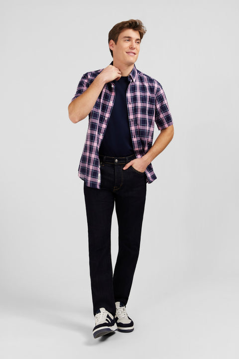 Navy blue jeans in stretch cotton - Image 1