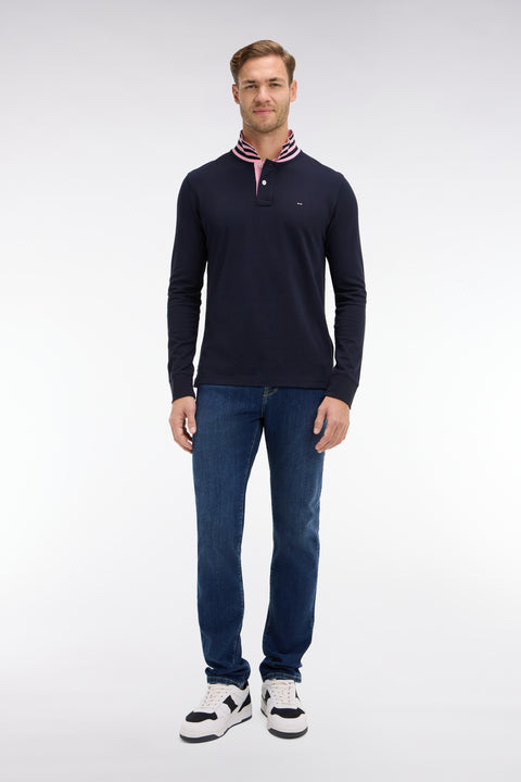 Straight jeans in blue stretch cotton - Image 3