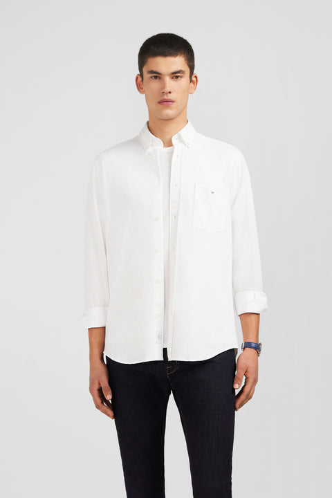 White pinpoint cotton shirt - Image 1