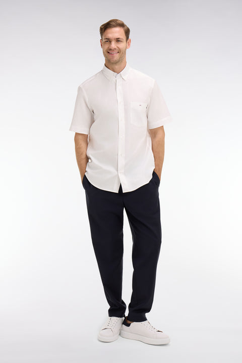 Short sleeved white cotton shirt - Image 1