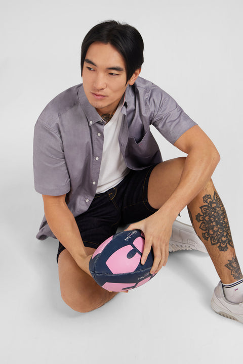 Short sleeved grey cotton shirt - Image 1