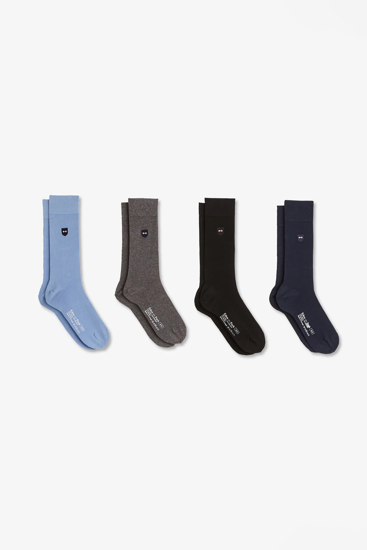 Set of four pairs of plain socks