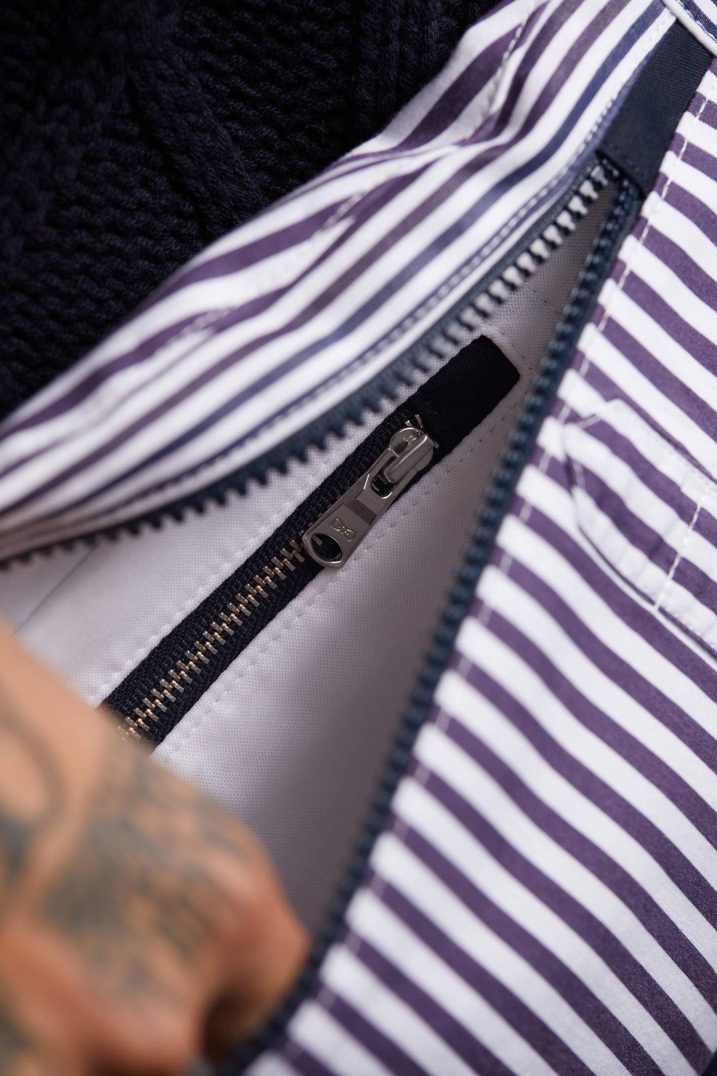 Sac banane rayé upcyclé Pap'Atelier