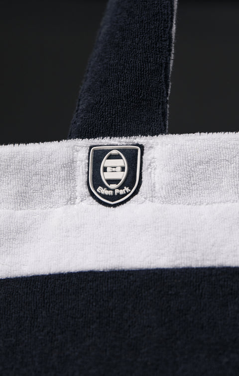 Pap'Atelier upcycled terry cloth striped shopping bag - Image 3