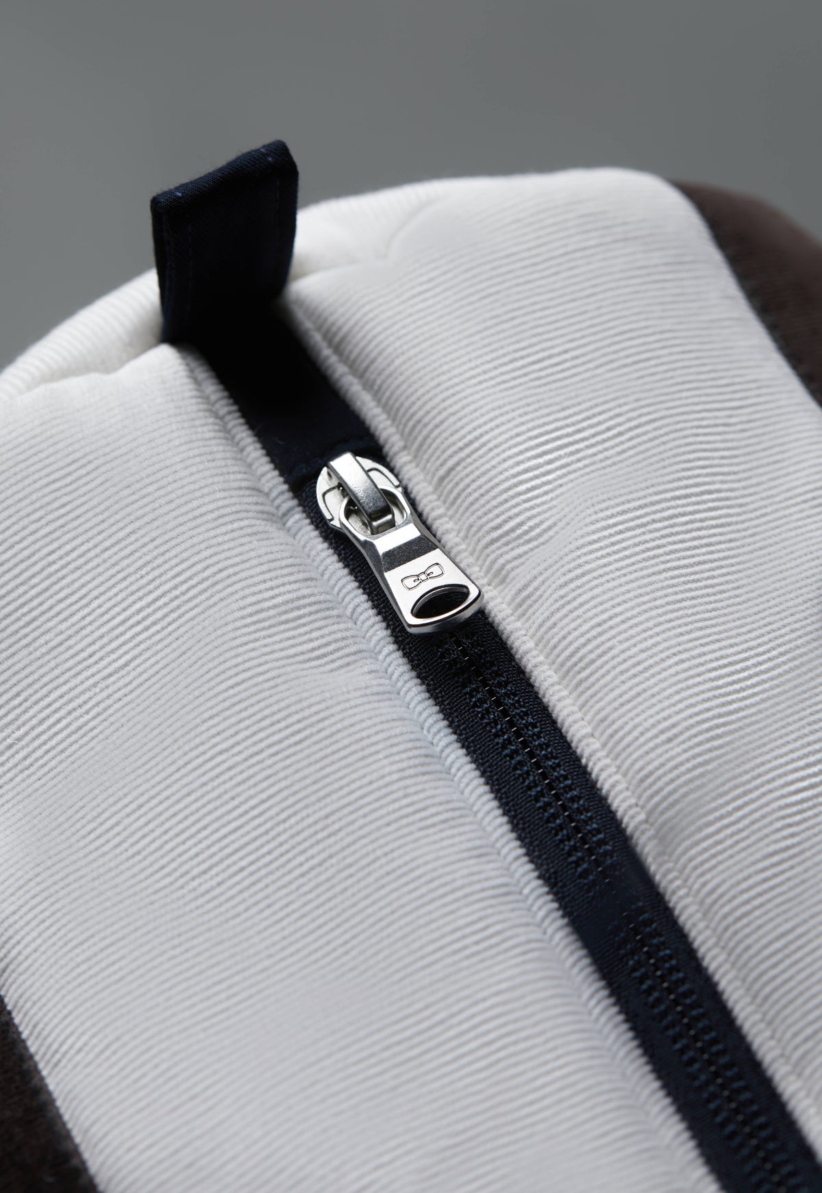 Upcycled blue striped velvet duffel bag Pap'Atelier