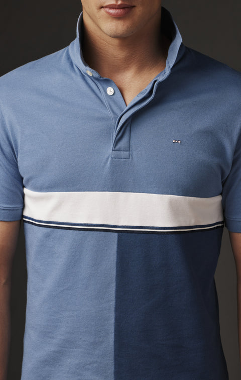 Blue and navy jersey in upcycled Pap'Atelier jersey patchwork - Image 3