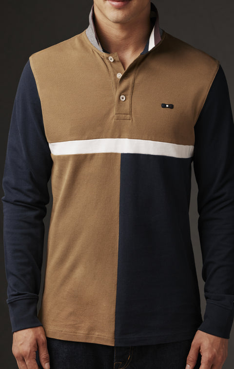 Maillot à manches longues en jersey camel upcyclé Pap'Atelier - Image 2