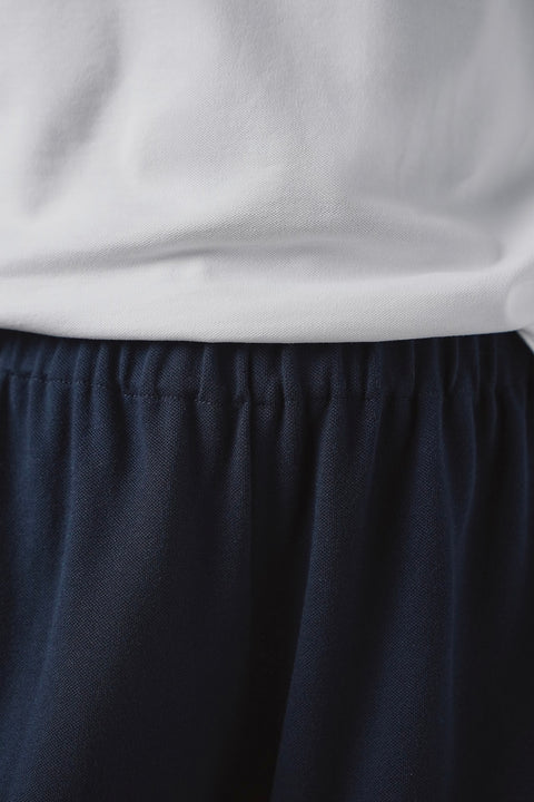 Pap'atelier navy shorts with elastic waist striped trims and crest - Image 3