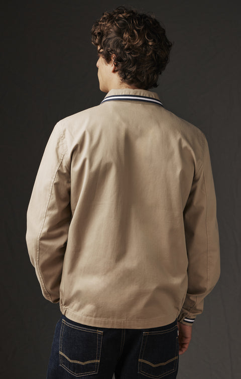 Upcycled beige cotton jacket with Pap'Atelier striped braids - Image 3